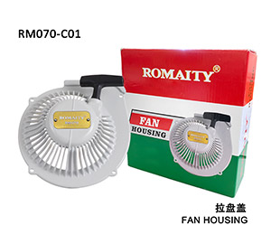 Fan cover with rewind starter